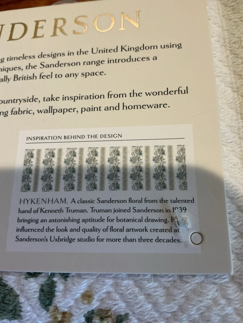 Sanderson Blue Floral Kitchen Towels - Set of 3